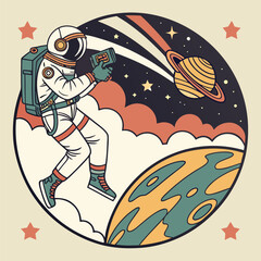 astronaut on the moon
