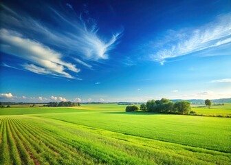 field with a clear blue sky