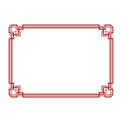 red chinese border frame with transparent background.eps
