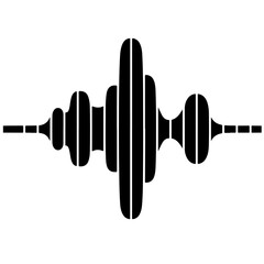 Black and white sound wave vector illustration, abstract design element