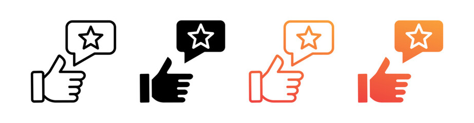 Feedback Multi Style Icon Set Vector 