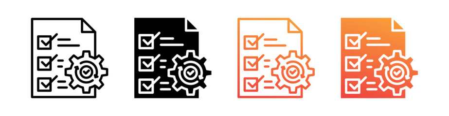 Corrective Action Multi Style Icon Set Vector 