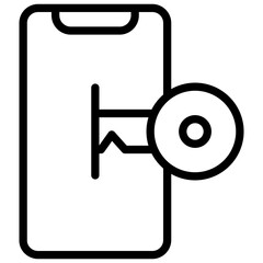 smartphone line icon