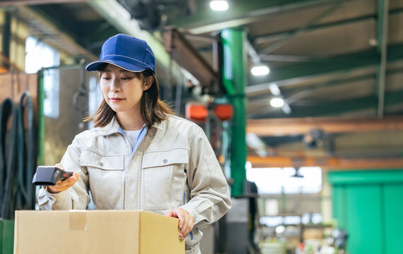 factory, warehouse, barcode reader, handheld terminal, logistics, rfid, ic tag, barcode, qr code, reader, management, inventory, product, cardboard box, production, line, wms, manufacturing, scan, tra