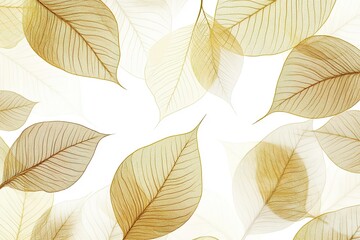 Elegant leaves in gold tones