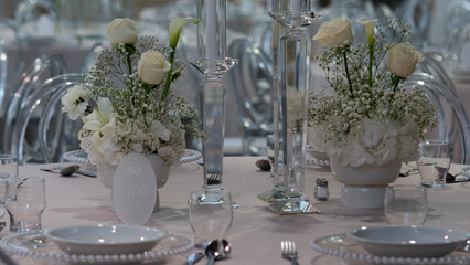 Wedding table. Flowers 