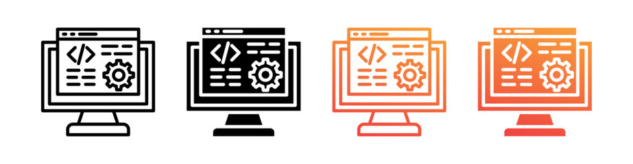 Metadata Management Multi Style Icon Set Vector 