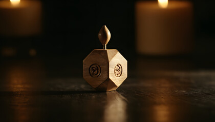 Isolated Dreidel with Hebrew Letters on White Background for Educational Infographics on Hanukkah Tr
