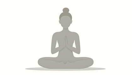 Woman Meditating in Lotus Position for Relaxation and Mindfulness