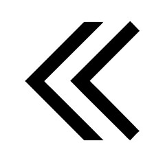 Chevron double left icon vector illustration