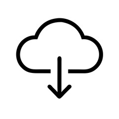 Cloud download icon vector illustration