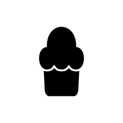 Cup cake icon symbol for apps and websites. Cup cake sign and symbol