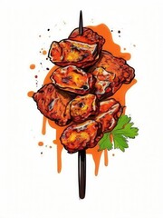 the AI Image Generator, Delicious Glazed Chicken Drumsticks with Sauce