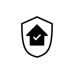 house insurance icon symbol for apps and websites. house protection sign and symbol