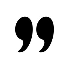 Quote icon symbol for apps and websites. Quotation mark sign and symbol
