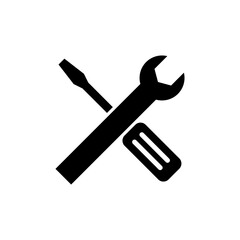Repair tools icon symbol for apps and websites. tool sign and symbol. setting icon. Wrench and screwdriver. Service