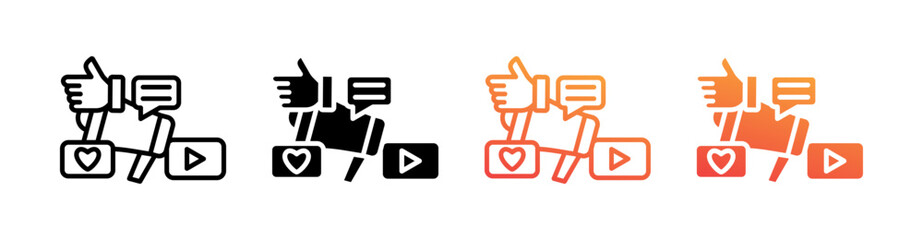 Marketing Multi Style Icon Set Vector 