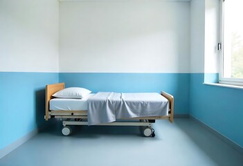 Generative AI depicts the stark serenity of a hospital room interior design