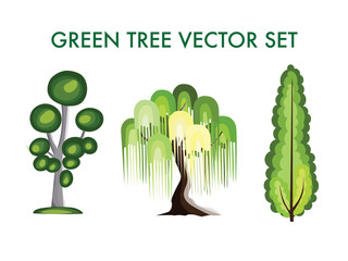 Green Tree Vector Sheet suitable for eco friendly design or environmental advertisement or green world template