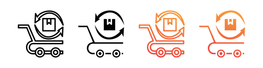 Procurement Process Multi Style Icon Set Vector 