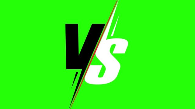 4K Animation of VS battle: A vibrant graphic showcasing "VS" in bold font set against a dynamic background, symbolizing confrontation and competition.