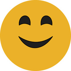 Friendly and cute emoji smile icons perfectly crafted for joyful expression