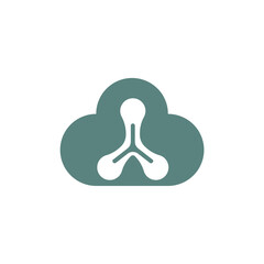 technology cloud logo design business