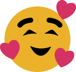 Friendly and cute emoji smile icons perfectly crafted for joyful expression