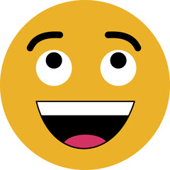 Emoji emoticons featuring smiling faces and joyful expressions for digital communication