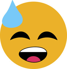 Emoji emoticons featuring smiling faces and joyful expressions for digital communication