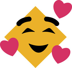 Emoji emoticons featuring smiling faces and joyful expressions for digital communication