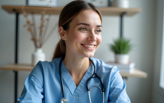 Close up of young female talk on video call consult with diverse doctors colleagues, woman patient have online consultation with GP or physicians, medical nurse in Webcam conference with coworkers