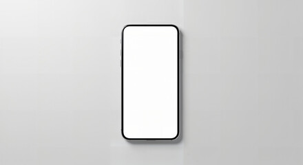 Smartphone Mockup with Blank Screen on Office Desk