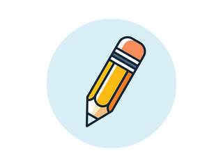 Pencil Icon Vector Flat Illustration