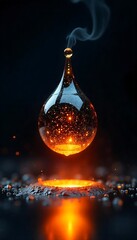 Generative AI Creates A Cosmic Water Droplet with Internal Galaxies
