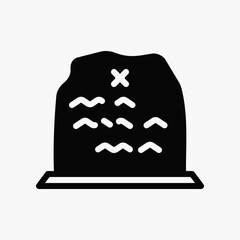 Design Illustration graphic of Stone Tablet icon with glyph style. Suitable for historical presentation, UI, mobile design, web design, etc.