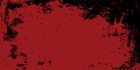 Grunge texture effect background. Distressed rough dark abstract textured. Black isolated on red. Graphic design element vintage style modern grunge