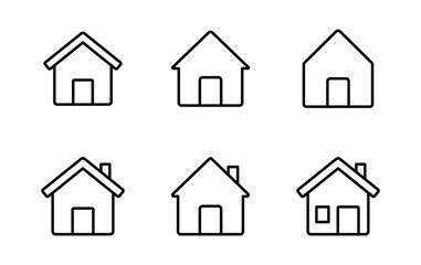 Home icon set. house icon vector