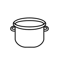 soup pot sketch vector design illustration, pot icon, pot logo, good as sticker.