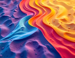 high quality, stylized geometric interpretation of sand ripples, vibrant contrasting colors, clean and simple shapes