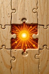 high quality, shiny solar panel puzzle piece fitting in puzzle, symbolizing connection and solution.