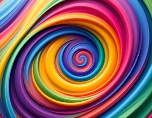 high quality, abstract smooth colorful twirly background with subject at the top and ample copy space at the bottom, in glossy modern style.
