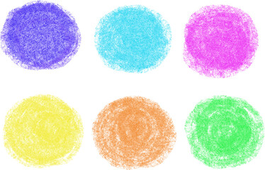 Colorful powder paint textured circles element clipart on transparent background for vibrant, holiday, festival, celebration, creativity, joy design, illustration, decoration