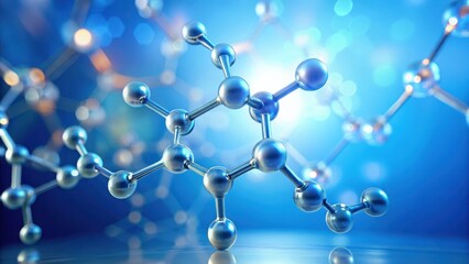 Abstract Molecular Structure  A Detailed Representation of Interconnected Atoms in a Complex Network