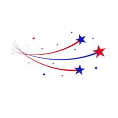 Naklejka premium Fourth of July Fireworks Vector Illustration