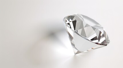 3D Diamond - shaped Design on White Background