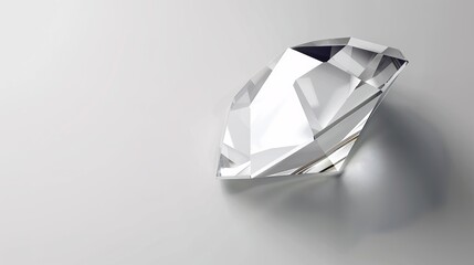 3D Diamond - shaped Design on White Background
