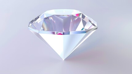3D Diamond - shaped Design on White Background