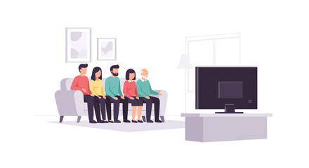 Family Time: Watching TV Together at Home