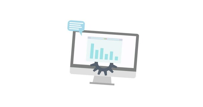 A sleek animated icon representing SEO technology, typically featuring gears, code, magnifying glass, graphs, or digital interfaces. Ideal for illustrating search optimization software, technical audi